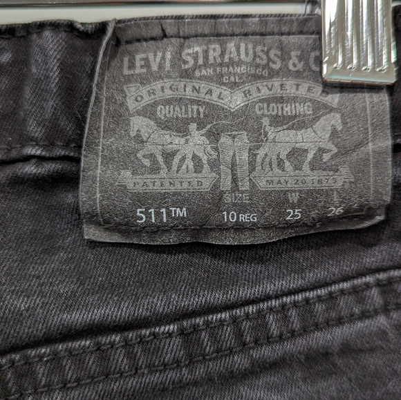 Levi's Black Green 511 Slim Jeans Denim Bundle Lot Big Boys Size 10 - Picture 4 of 8